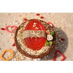 Dárkový košík s 1 glycerinovým mýdlem - vůně pomeranč