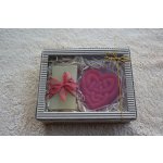 Srdce a olivové mýdlo v krabičce