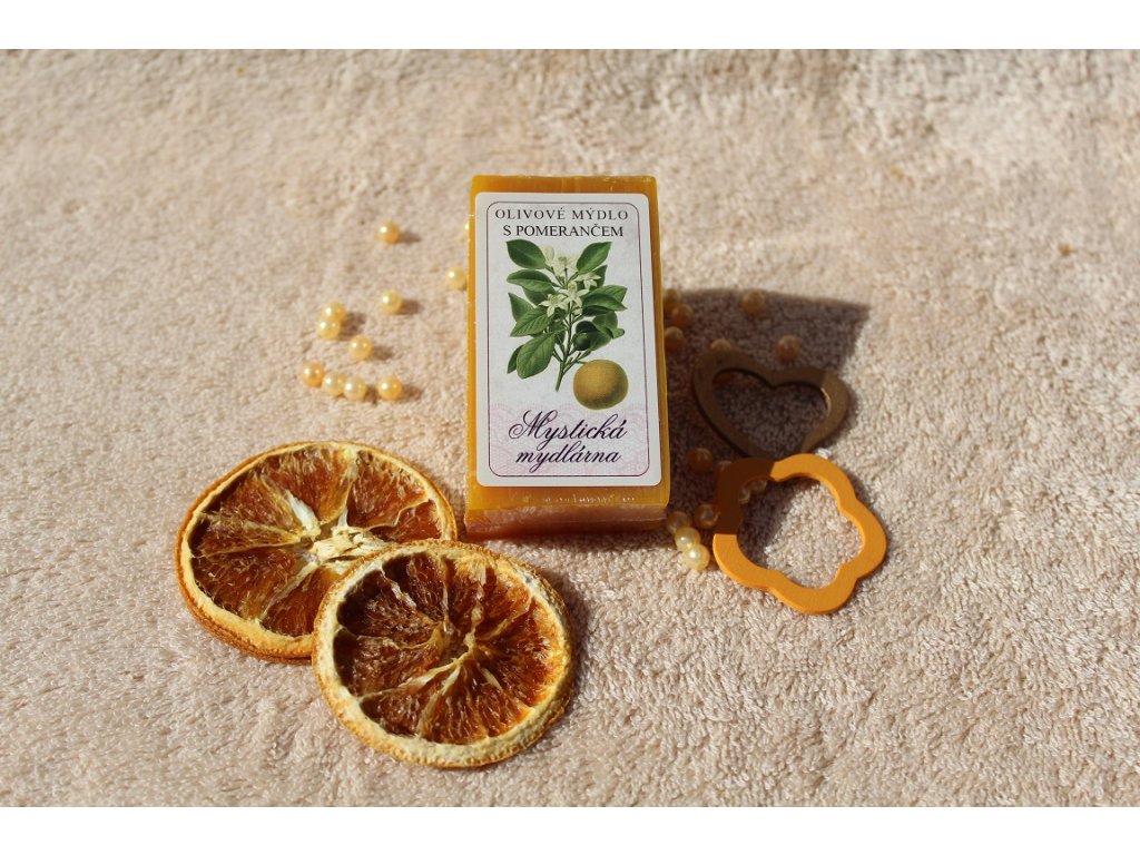 Olivové mýdlo s vůní pomeranč
