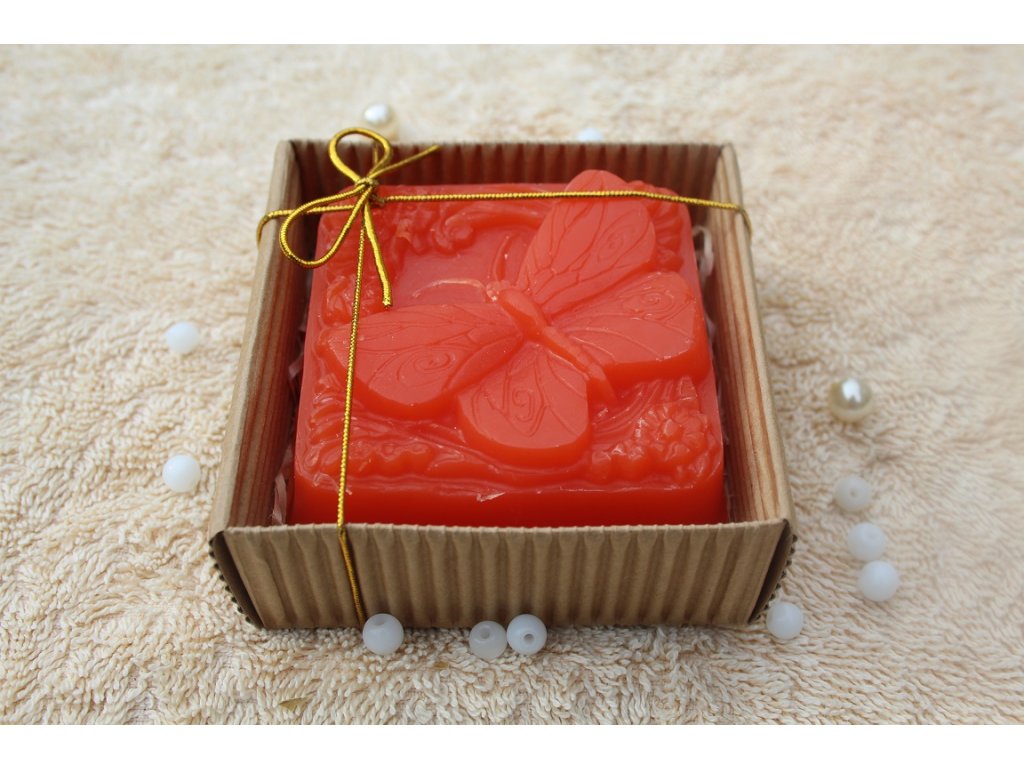 Motýl v krabičce - oranžový